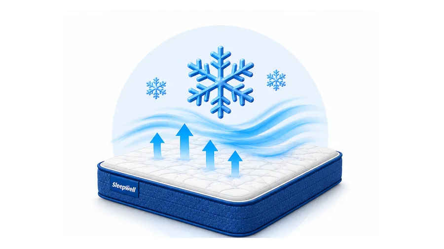 Cooling sleep mattress infographic