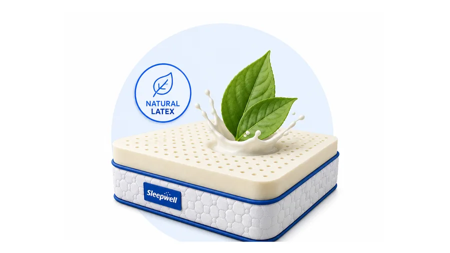 Natural latex mattress infographic