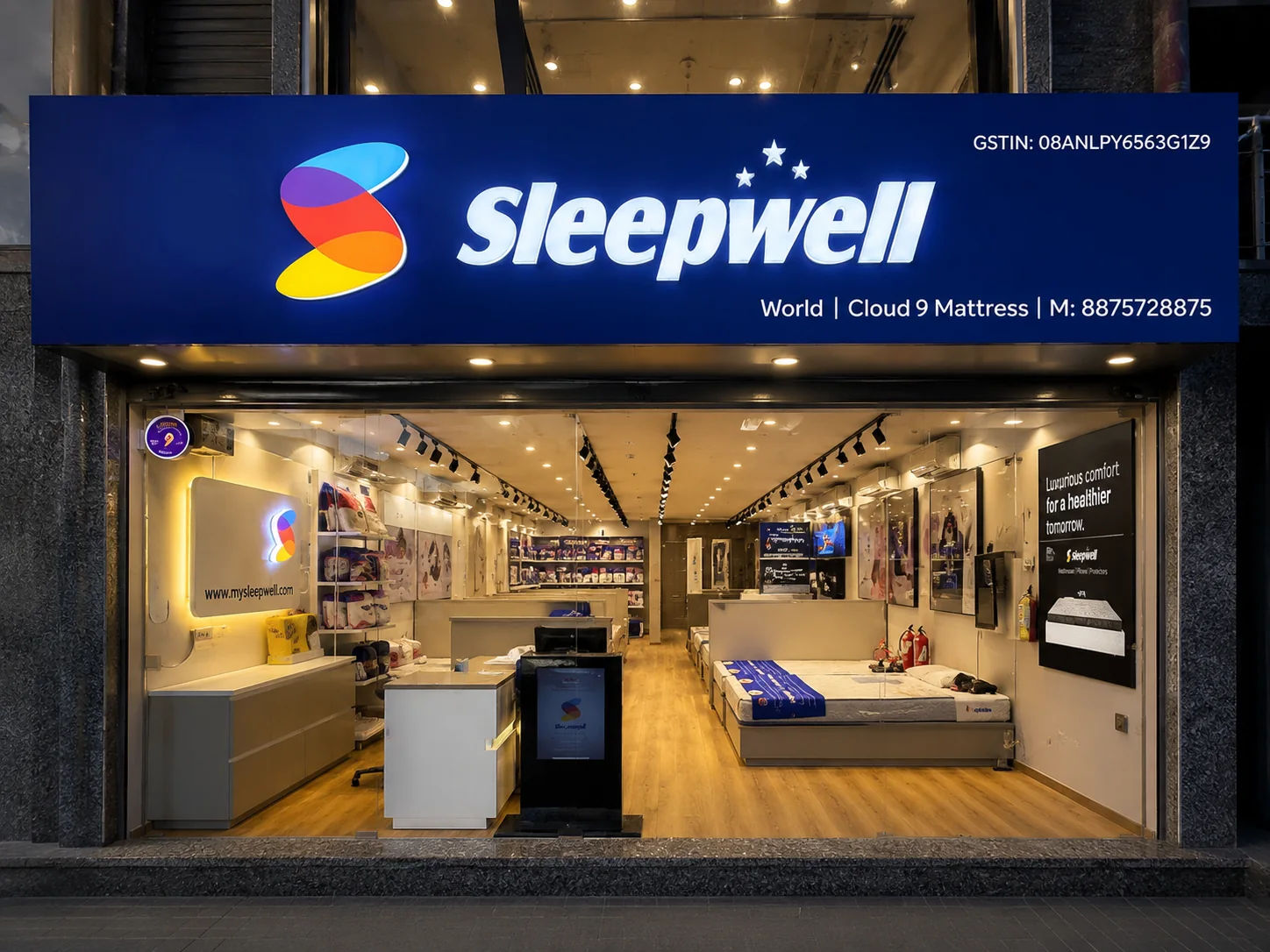 Cloud9 Mattress Sleepwell showroom on Kalwar Road Jaipur