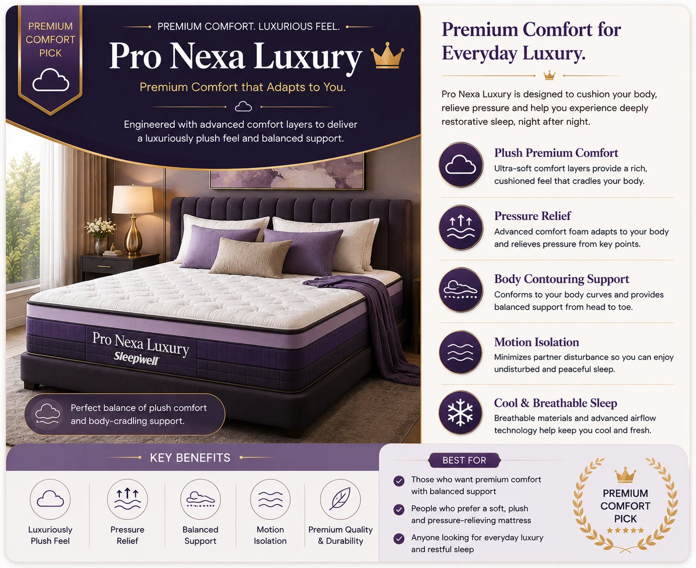 Pro Nexa Luxury premium comfort mattress