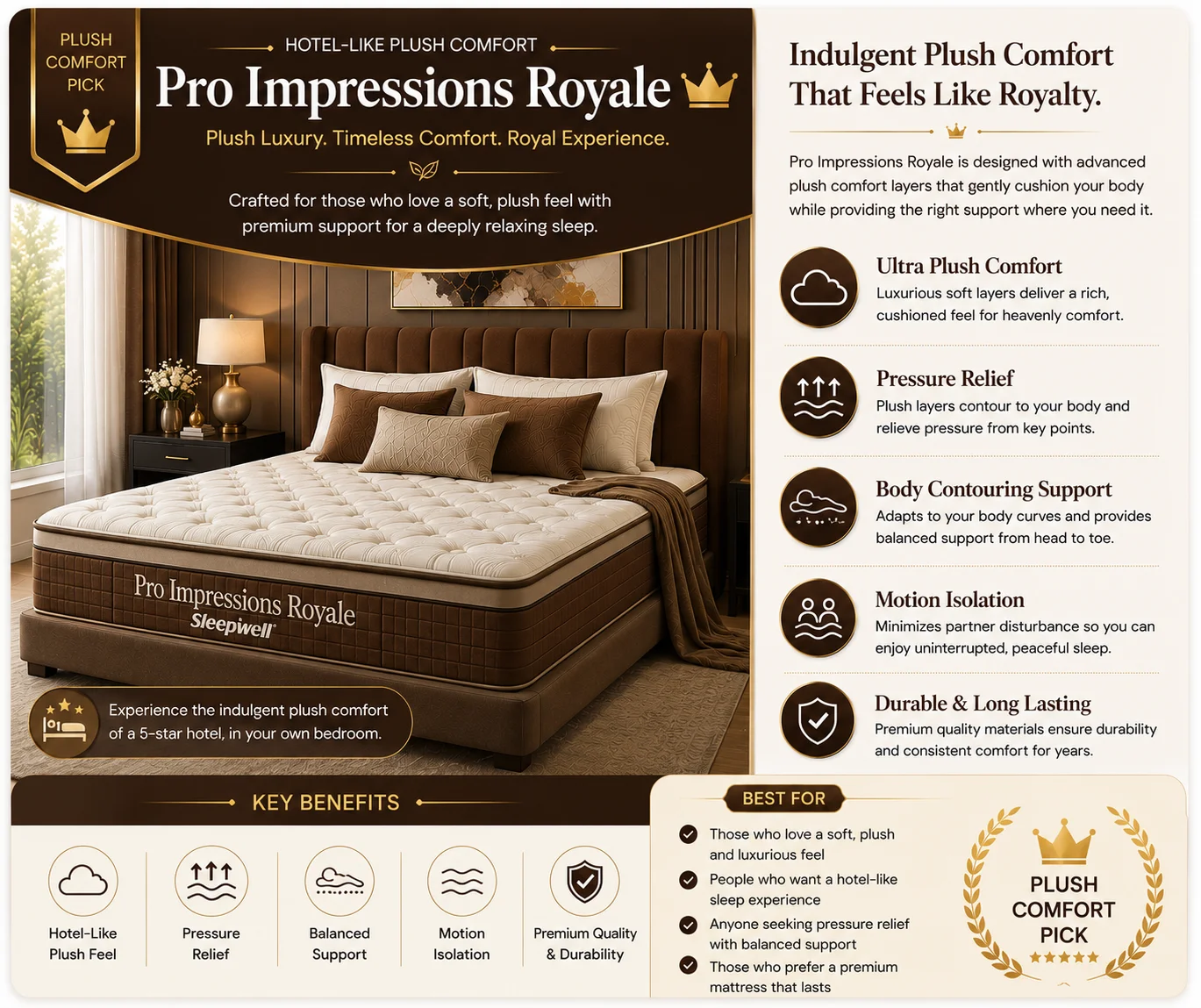 Pro Impressions Royale plush comfort mattress